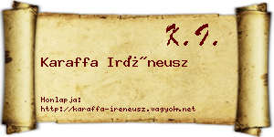 Karaffa Iréneusz névjegykártya